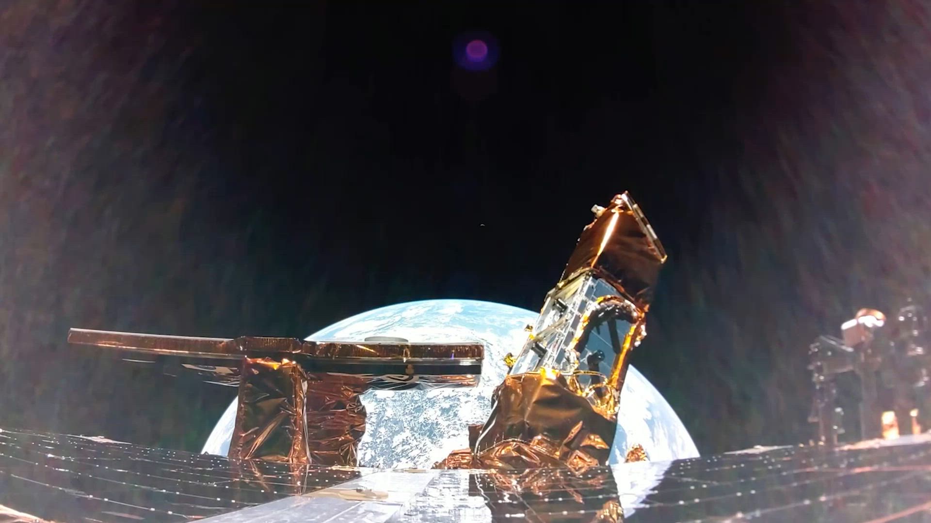 Blue Ghost Mission 1 - Earth Eclipsing the Moon Video