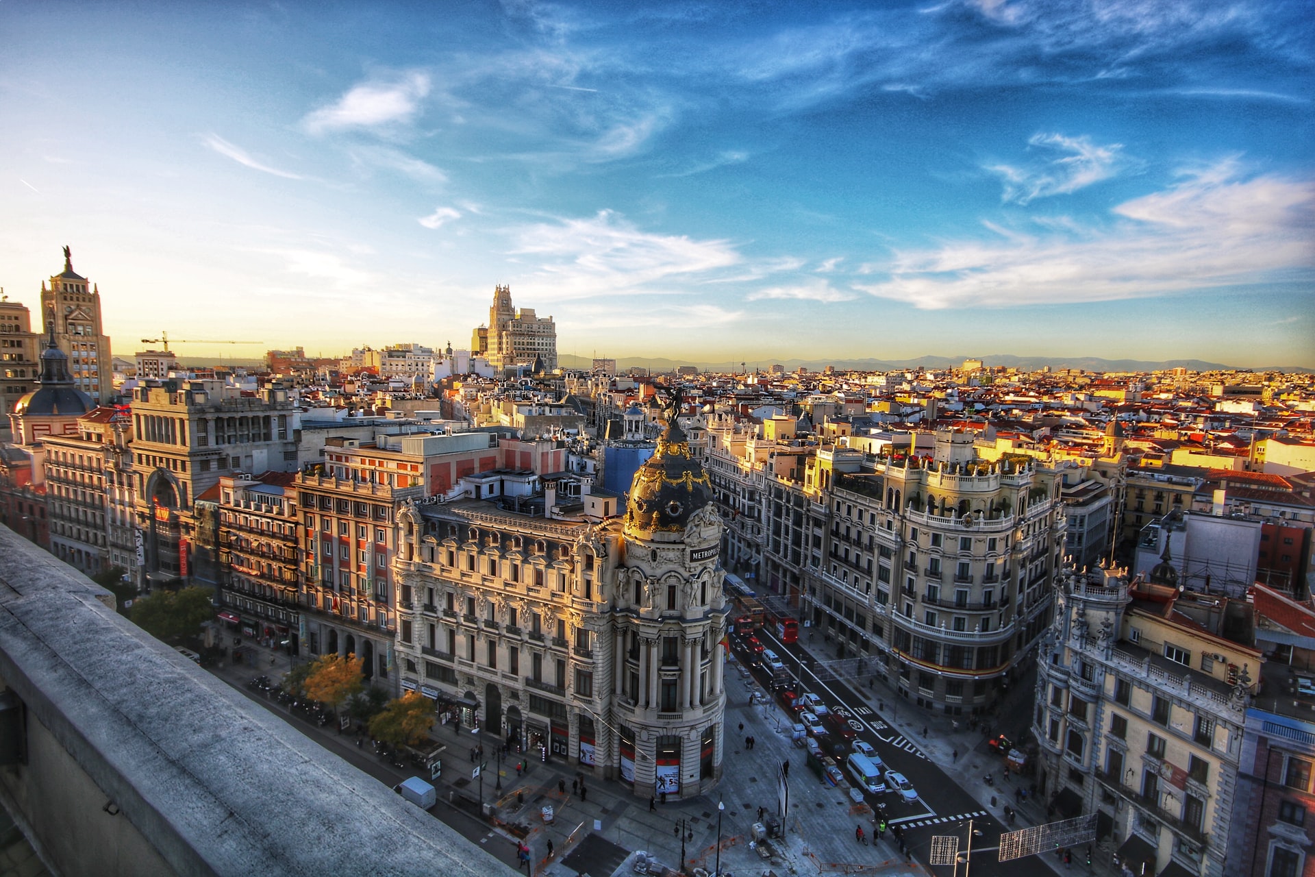 View of downtown Madrid