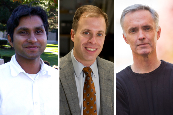 Raj Mohanty, Professor of Physics, Boston University College of Arts and Sciences CAS, Avrum Spira, Boston University School of Medicine, James Collins, William Fairfield Warren Distinguished Professor, professor of biomedical engineering, College of Engineering, ENG