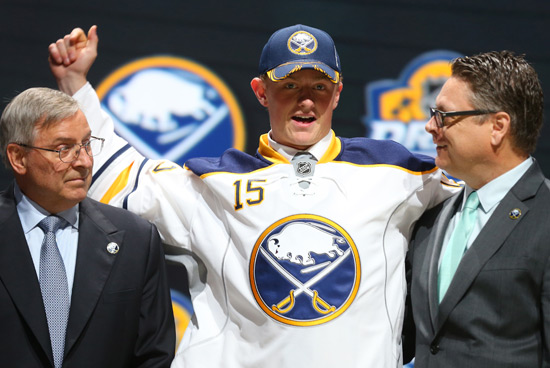 Jack Eichel in Buffalo Sabres jersey