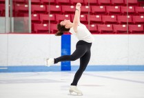 Naomi Winkleman (CAS'17) during the BU Figure Skating Club practice