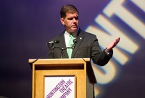 Mayor Marty Walsh at the Huntington Theatre