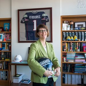 Maureen O'Rourke, Boston University School of Law Dean, in her campus office