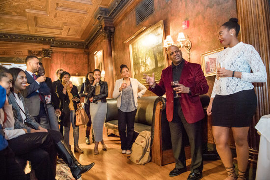 Kenneth Elmore, associate provost and dean of students, was among those at the Algonquin Club reception hosted by Umoja February 24.