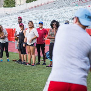 The Inglorious Batters team plays in the BU Summer Softball League