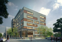 Improvements at the Henry M. Goldman School of Dental Medicine include a light filled patient entrance and patient- designated elevators. Clinical and other treatment space will increase by 60 percent.