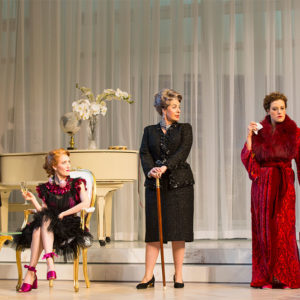 Paula Plum and cast perform in Tartuffe