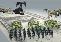 graphic design symbolizing costs of going to war