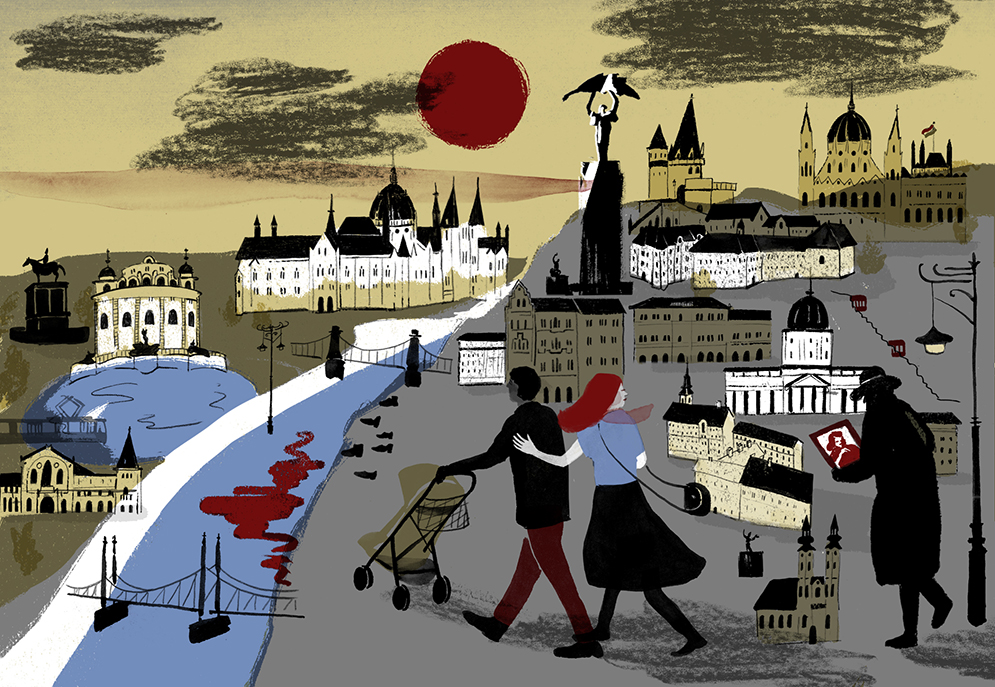Strangers in Budapest illustration
