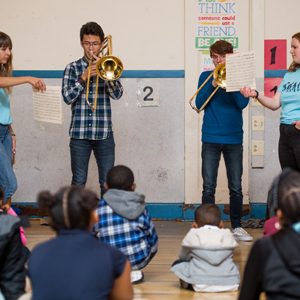 Students perform at the Boston After-School Music (BAM) program