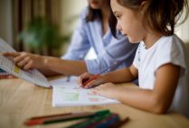 child doing homework