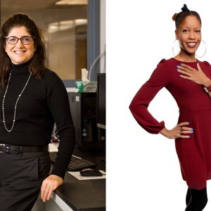 side by side portraits of Rosina Georgiadis and Khiara Bridges