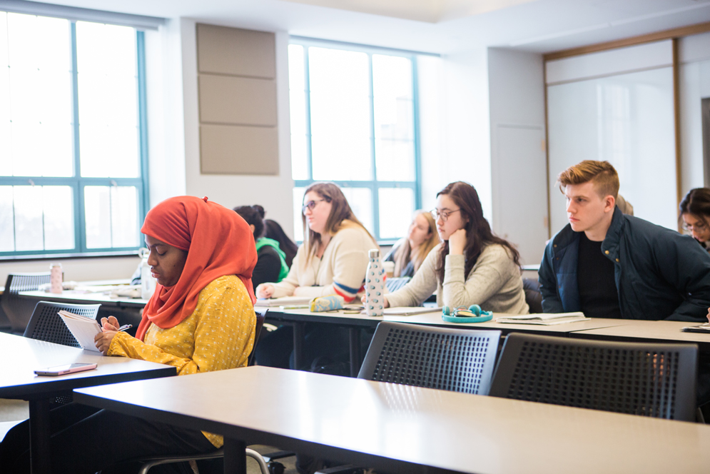 Students in the class Women in the Muslim World