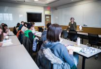 Shahla Haeri and her students in the class Women in the Muslim World