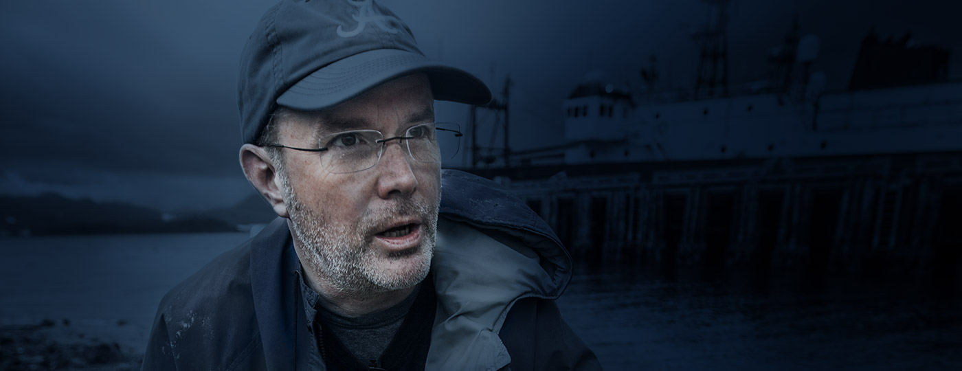 Fred Andrus, an expert in sclerochronology photographed in Dutch Harbor, Unalaska.