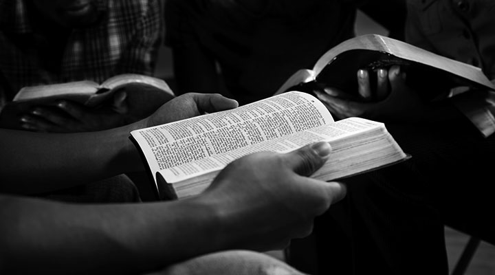 African Americans reading bible