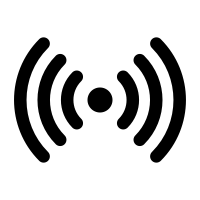 Icon graphic of a radio broadcast