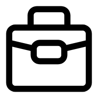 Icon graphic of a briefcase