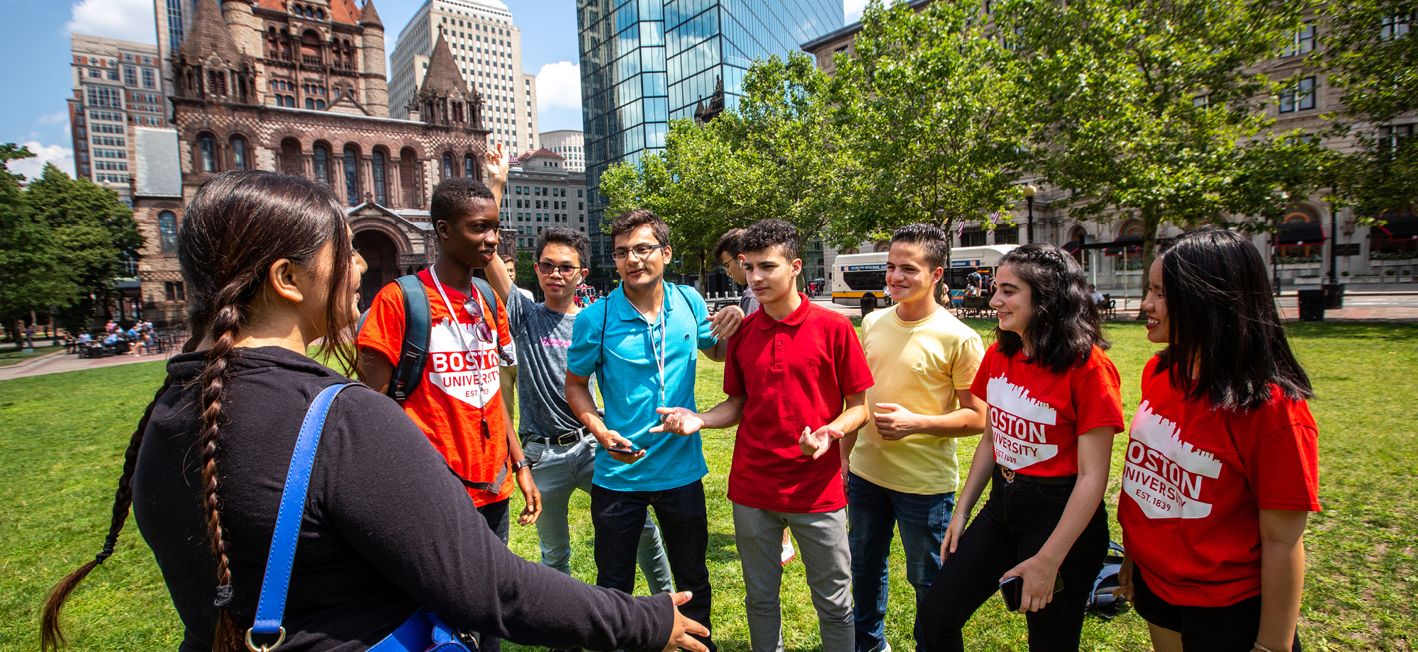 Students at Copley Square
