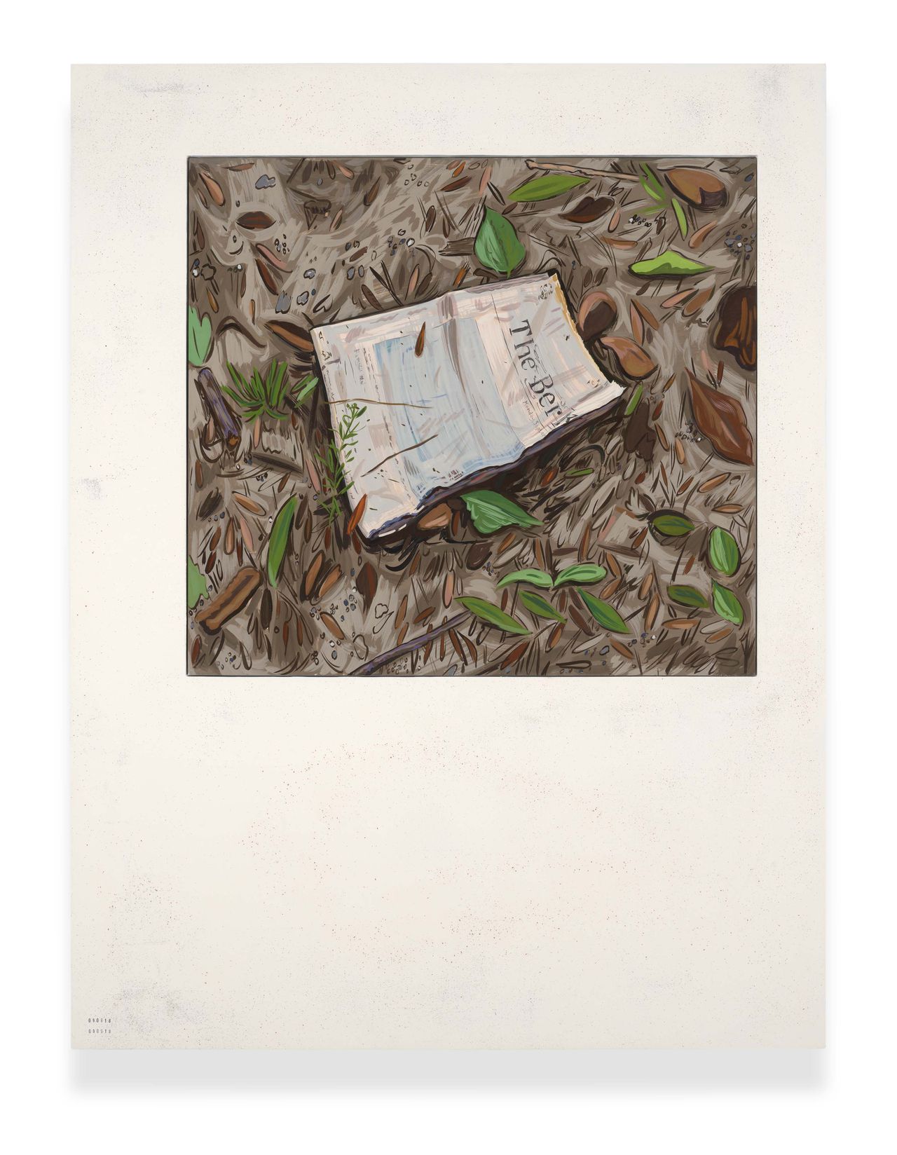 Josephine Halvorson’s "Ground Register: Newspaper," painting.