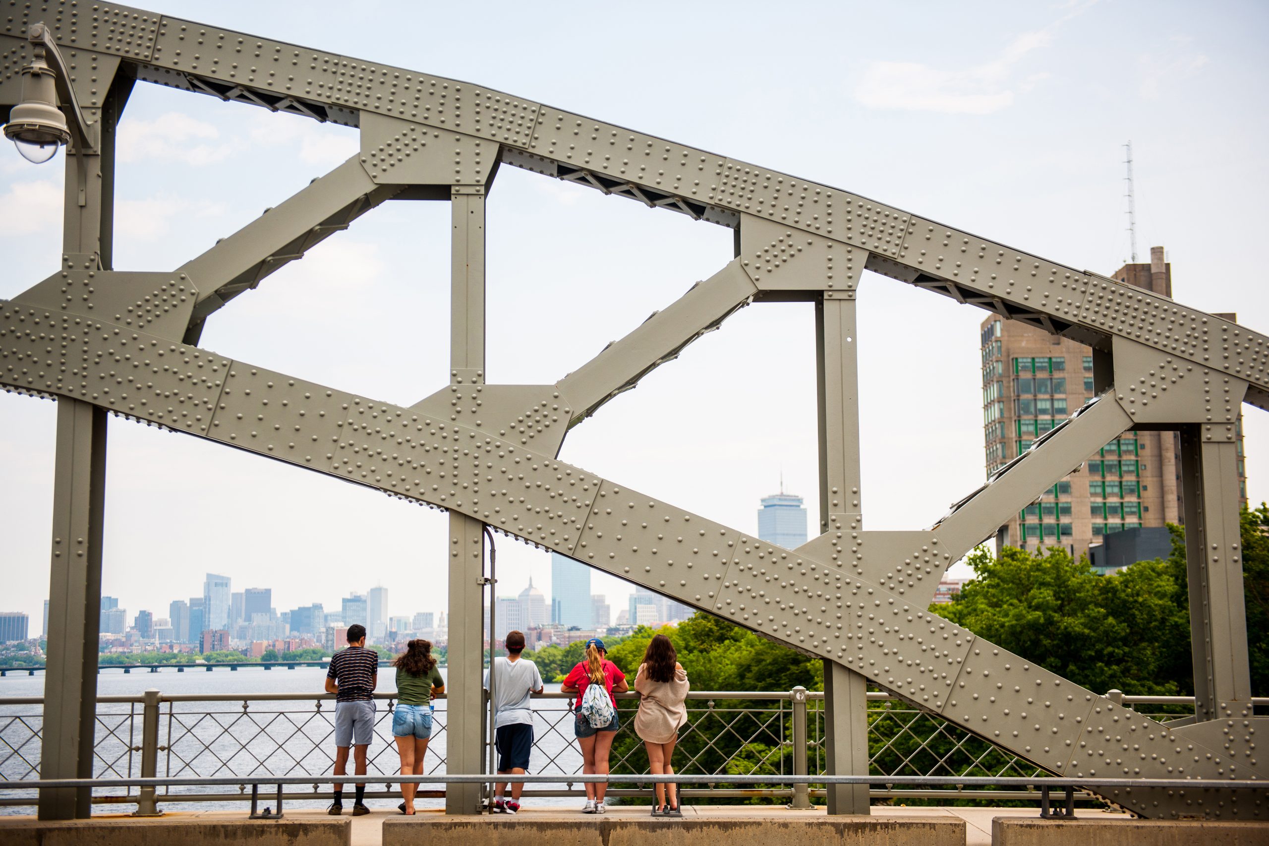 Students on the BU Bridge