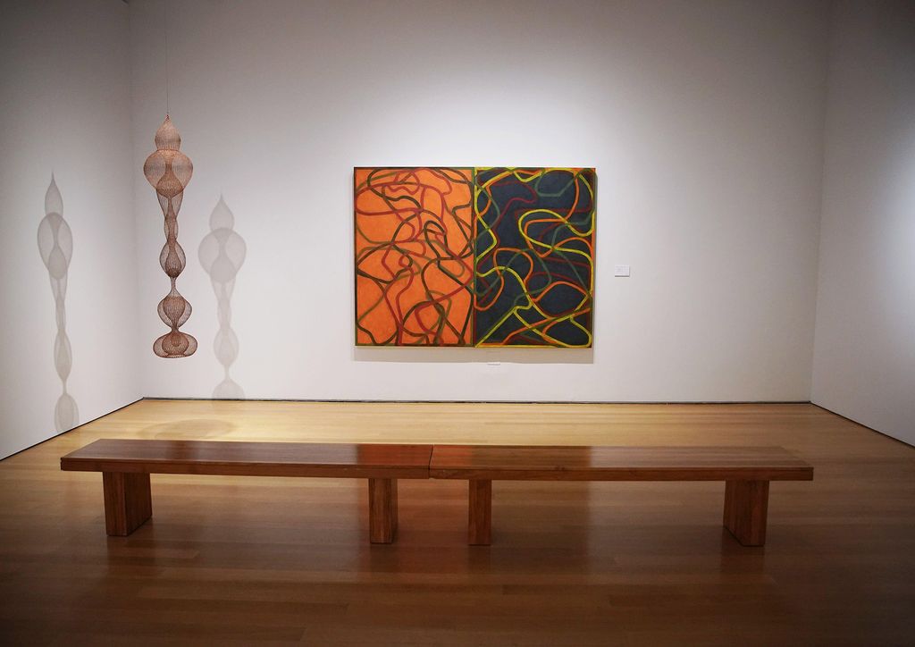 Marden’s Complements on display at a press preview at Christie’s in New York City on July 8, 2020.