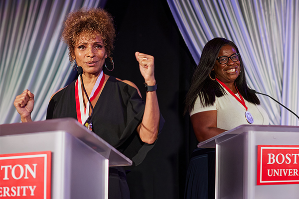 Michelle Hurd and Uzo Aduba at the Best of BU Awards