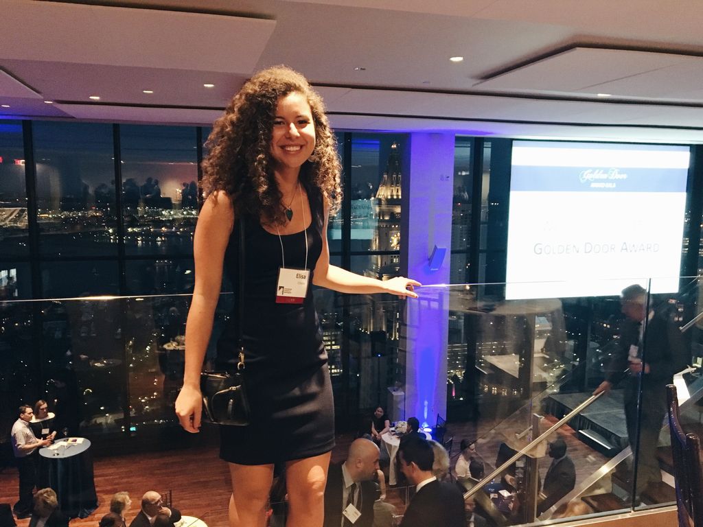 Elisa Cifiello at her internship's charity gala