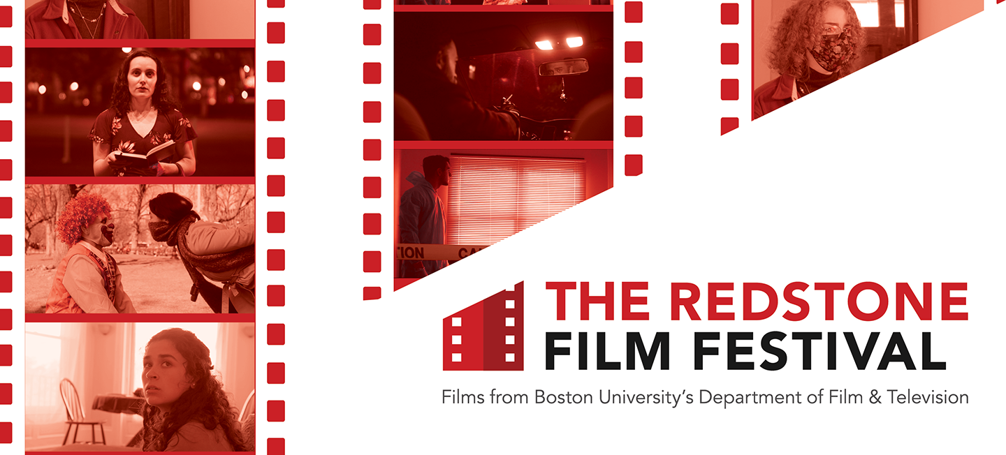 红石电影节 logo with still footage from finalist films.