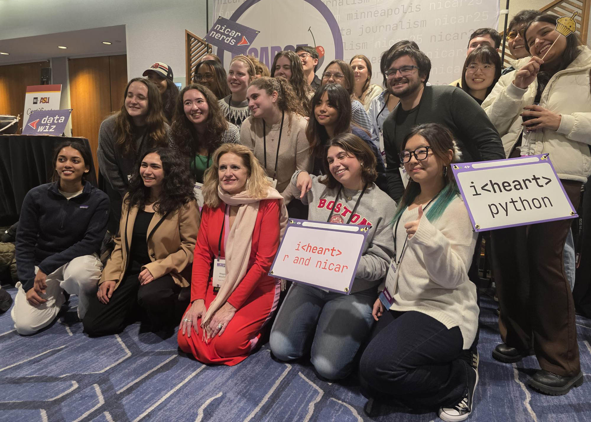 Group of students at the NICAR 2025 conference.