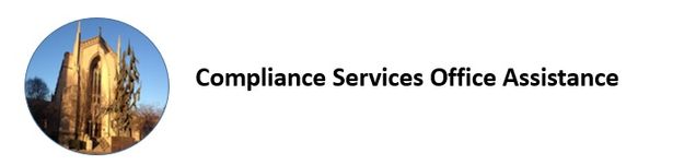 Compliance Services Office Assistance - Small oval framed picture of the BU Marsh Chapel in the morning as the sunlight hits the building