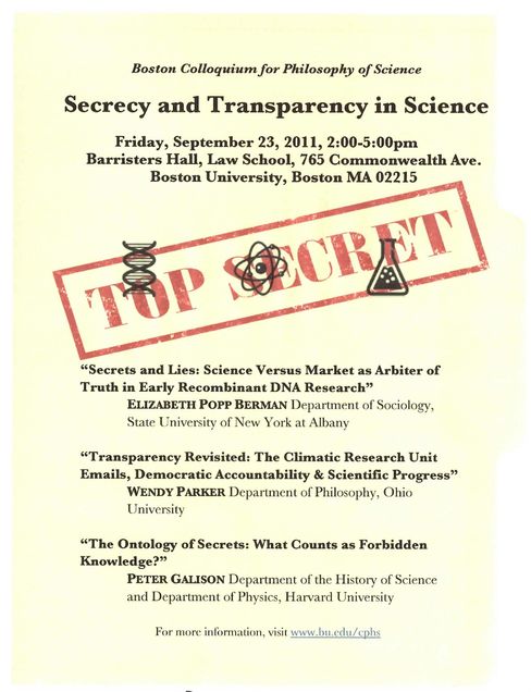 Secrecy and Transparency - 09.23.11
