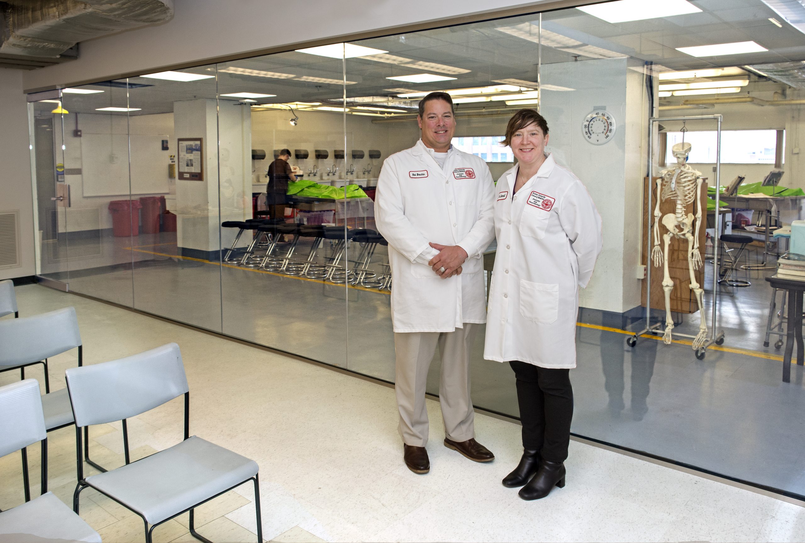 Rob and Ann Inside classroom-A
