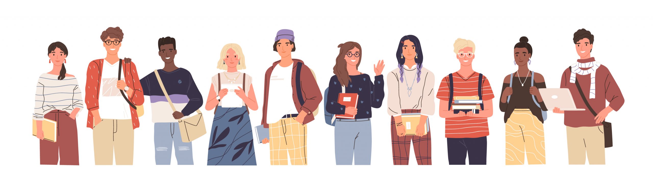Diverse group of students