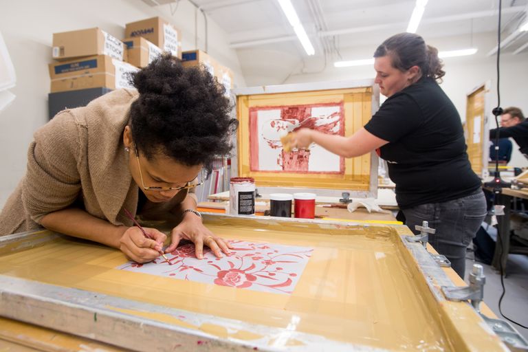 Art Students Printmaking