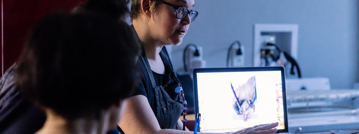 Student on Computer