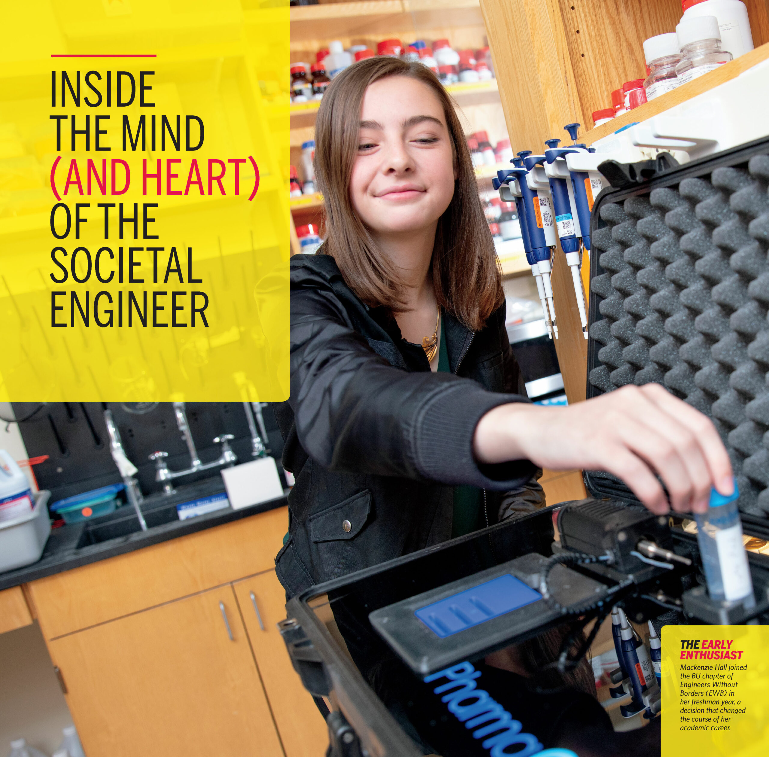 Mackenzie Hall joined the BU chapter of Engineers Without Borders (EWB) in her freshman year, a decision that changed the course of her academic career.
