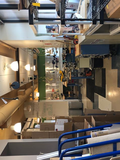 SILab hallway view into the shop