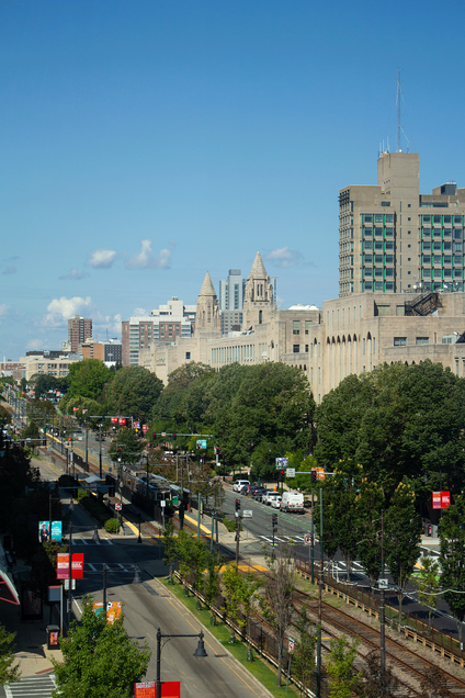 aerial view of BU