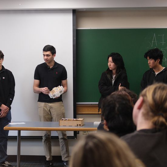 Students present their doorbell