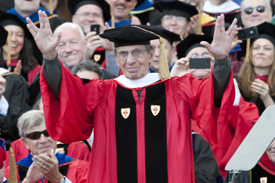 Leonard Nimoy, Boston University College of Fine Arts CFA convocation, commencement 2012