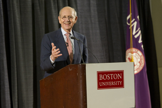 Boston University BU, School of Law LAW, Supreme Court Associate Justice Stephen Breyer, inaugural James N. Esdaile Lecturer