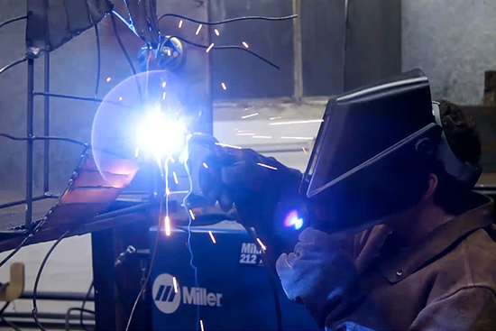 Boston University BU, College of Fine Arts CDA, sculpture welding class