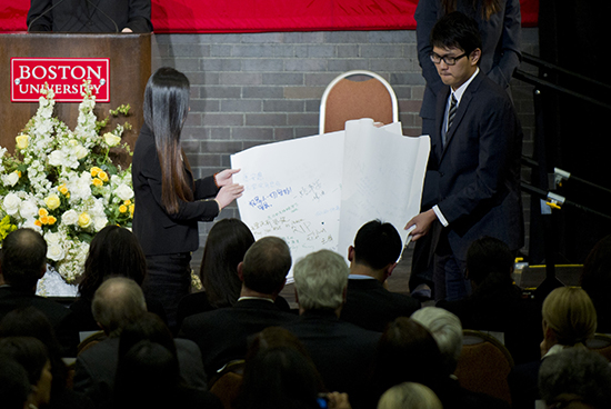 Chinese Students and Scholars Association, Lu Lingzi memorial service Lu Lingzi Memorial, Metcalf Ballroom, George Sherman Union, Boston Marathon bombing victims