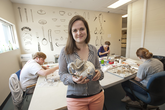 Sarah Keklak, archaeologist, Brook Farm Utopian Community, Beyond Utopia: 5,000 Years at Brook Farm exhibit