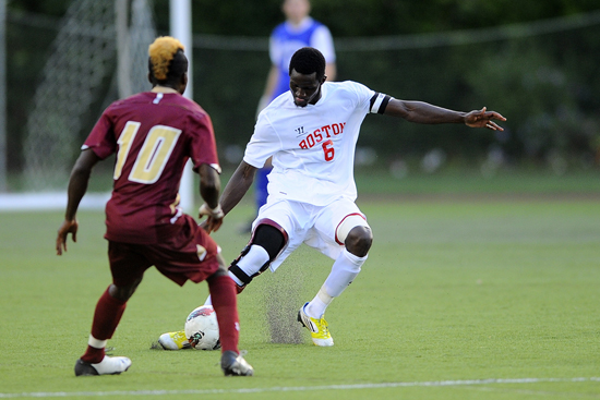 Kelvin Madzongwe, sweeper, Boston University men's soccer, BU Terriers soccer, America East Rookie of the Year 2010, America East Defender of the Year 2011