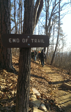 The completed segment of the trail the ASB group worked on. Photo by Kevin Flynn