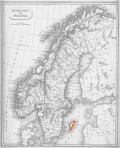 Gotland Swedent, antique maps of Sweden