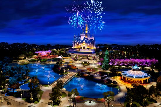 Model image of Shanghai Disney Resort. Courtesy of Shanghai Disney Resort