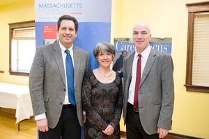 Darrell Kotton, Connie Phillips and Tom Bifano, winners of Massachusetts Life Sciences Center Capital Grant Awards